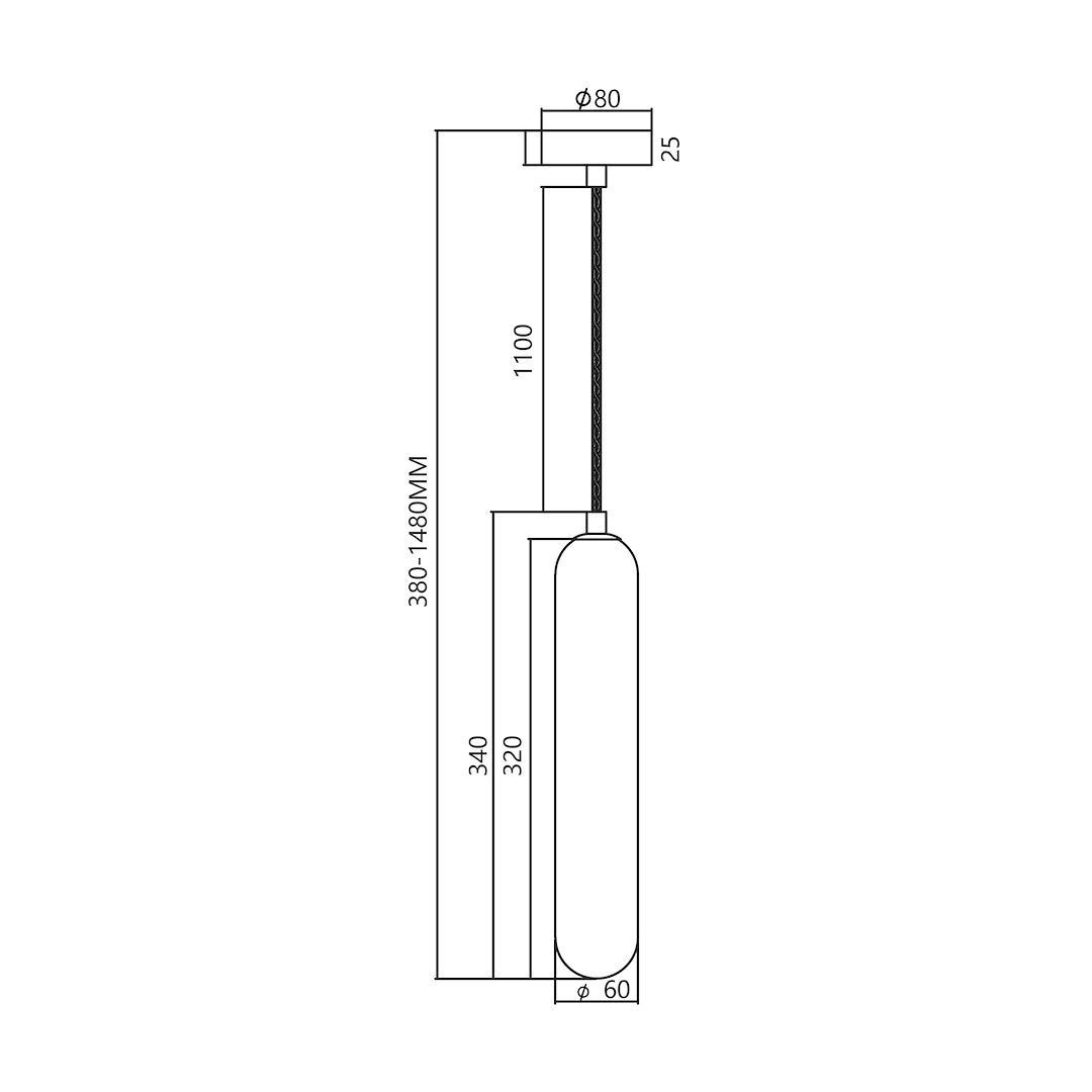 Pendant Light Pax Black 1xG9