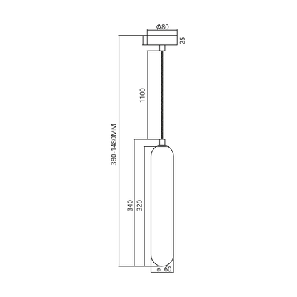 Pendant Light Pax Black 1xG9