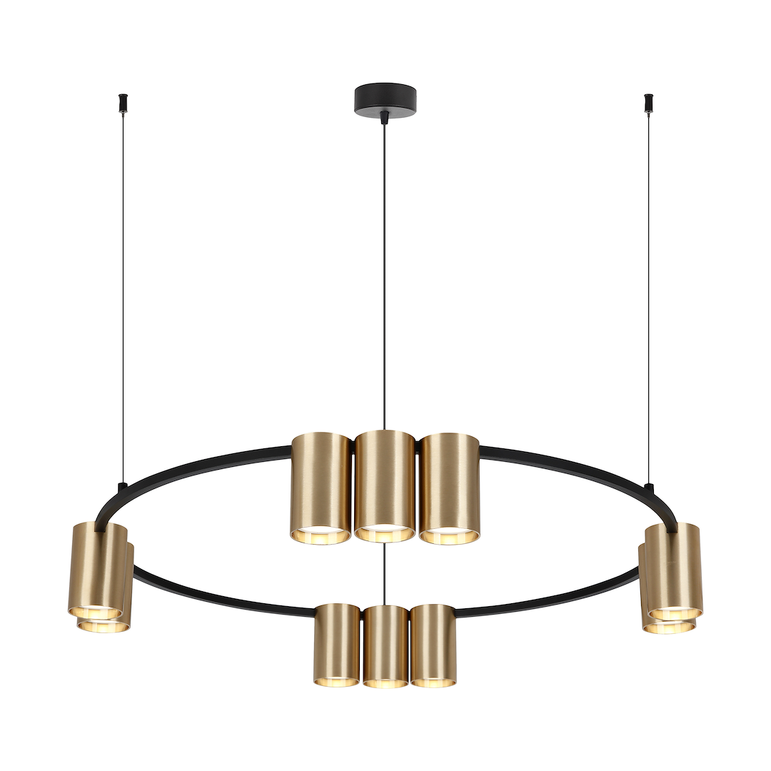 Pendant Light (Circle) Genesis Black Gold 10xGU10