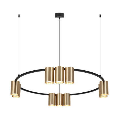 Pendant Light (Circle) Genesis Black Gold 10xGU10
