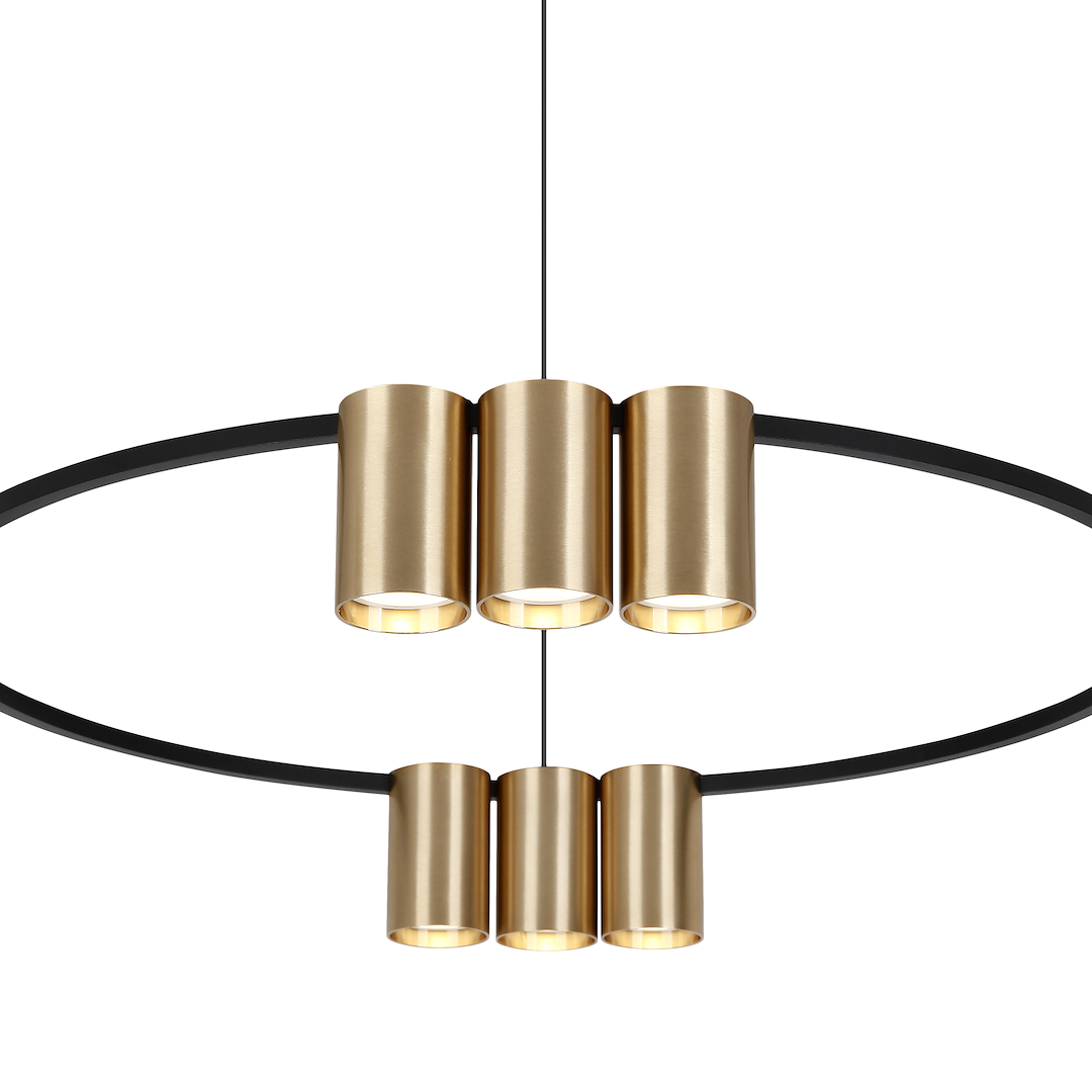 Pendant Light (Circle) Genesis Black Gold 10xGU10
