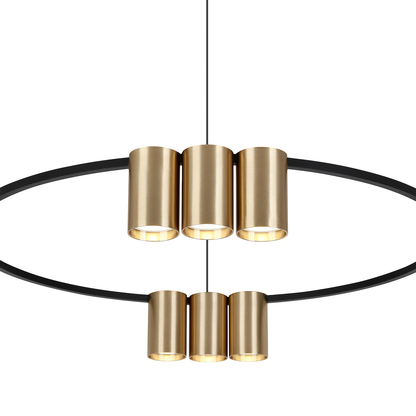 Pendant Light (Circle) Genesis Black Gold 10xGU10