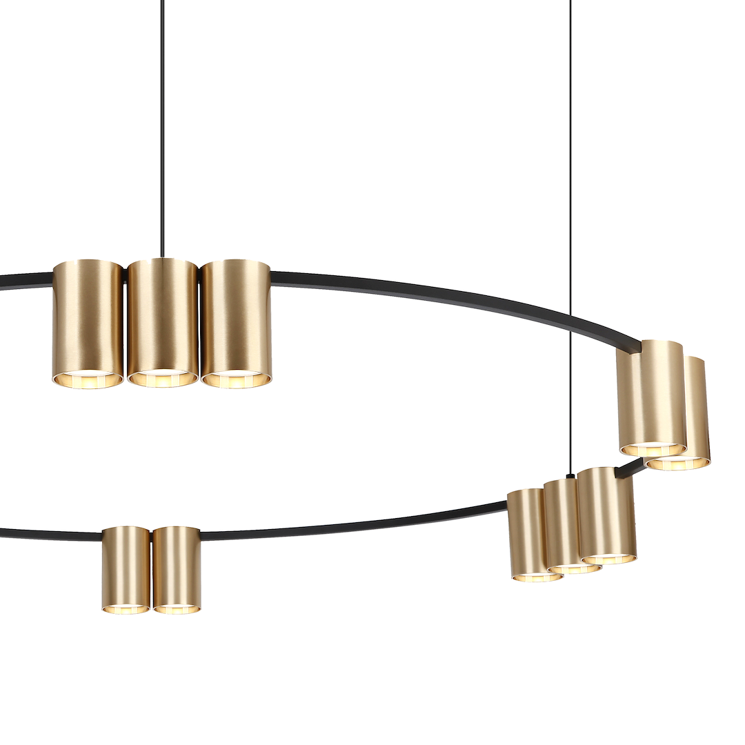 Pendant Light (Circle) Genesis Black Gold 15xGU10