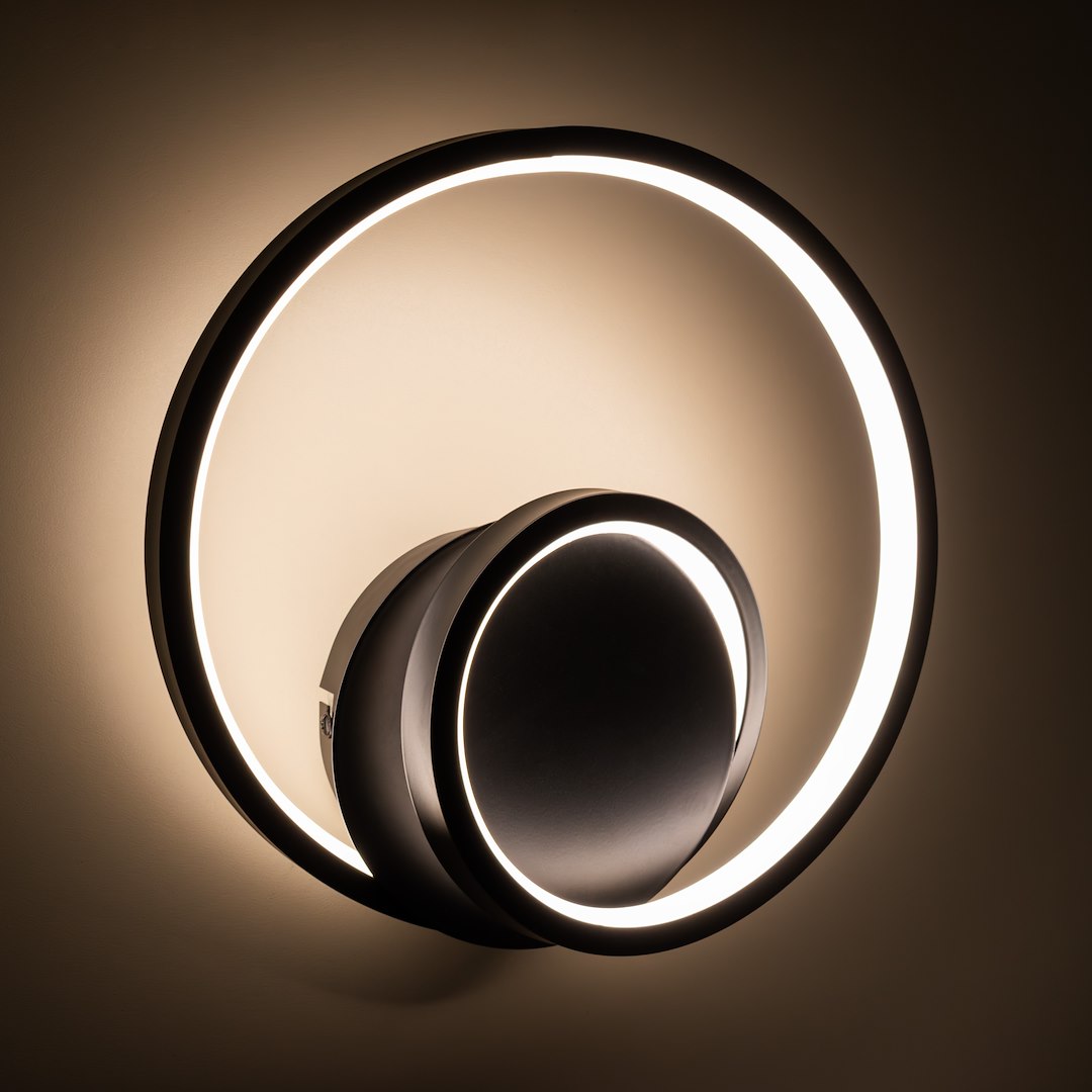 Wall Lamp Disk 9W 3CCT IP65 Black
