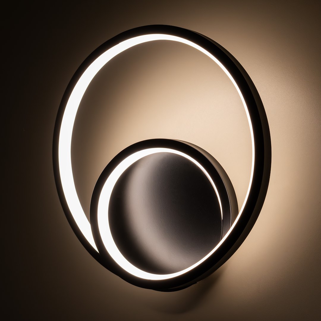 Wall Lamp Disk 9W 3CCT IP65 Black