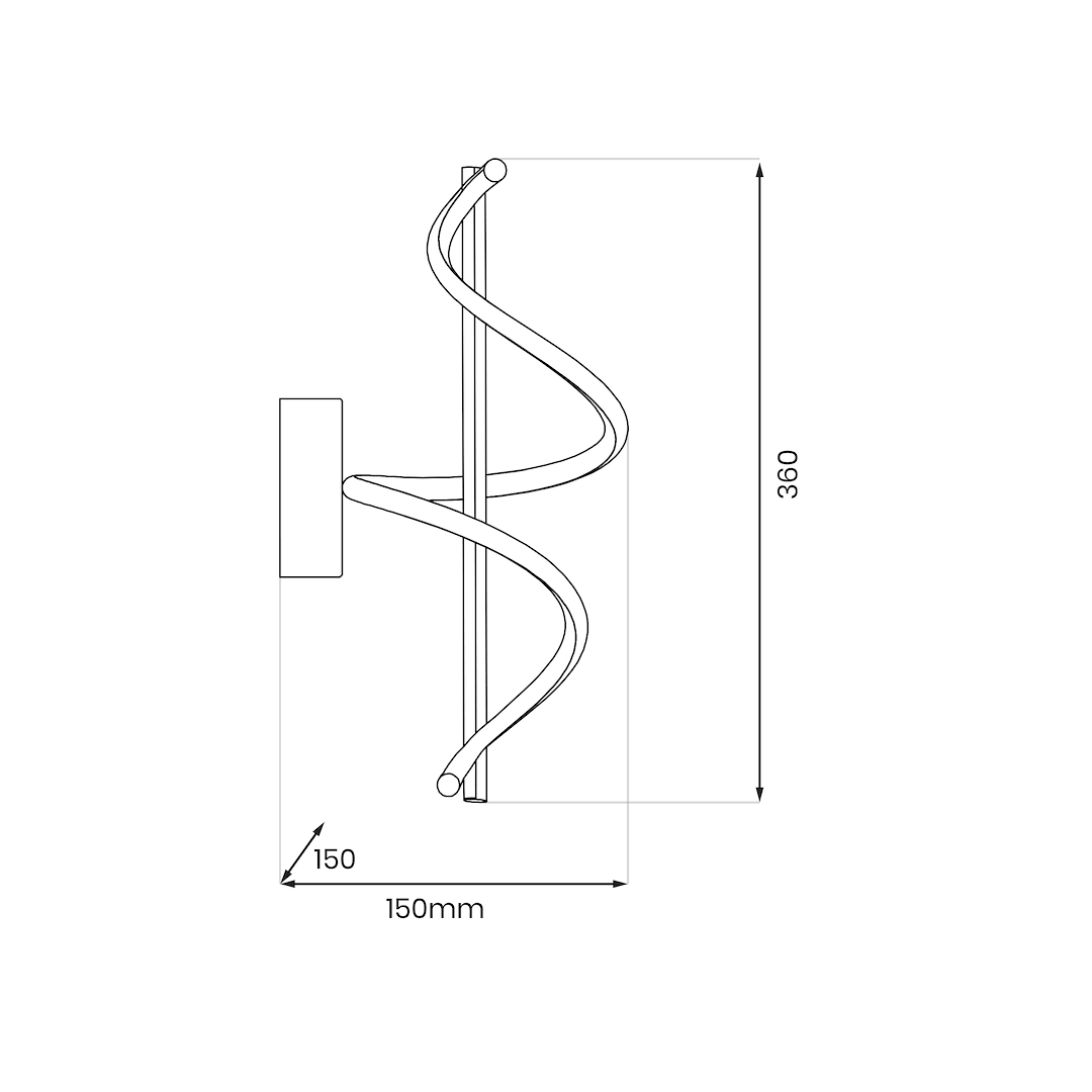 Wall Lamp Lucero Gold 13W LED