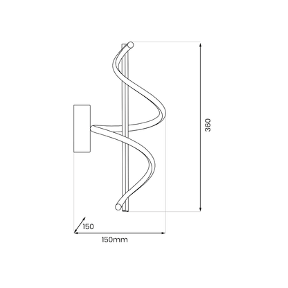 Wall Lamp Lucero Gold 13W LED