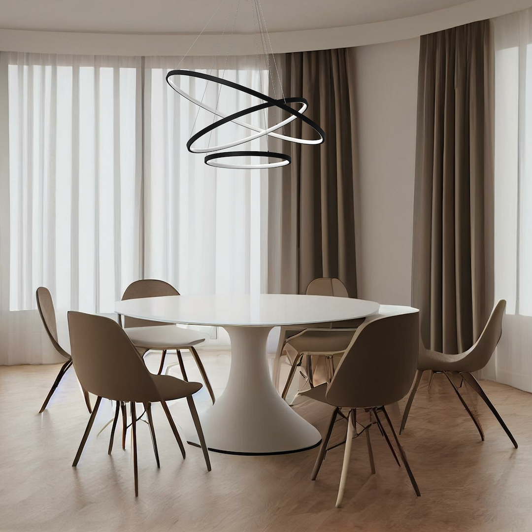 Pendant Lamp Hoop Black 51W LED