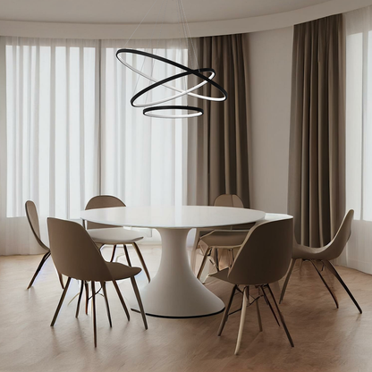 Pendant Lamp Hoop Black 51W LED