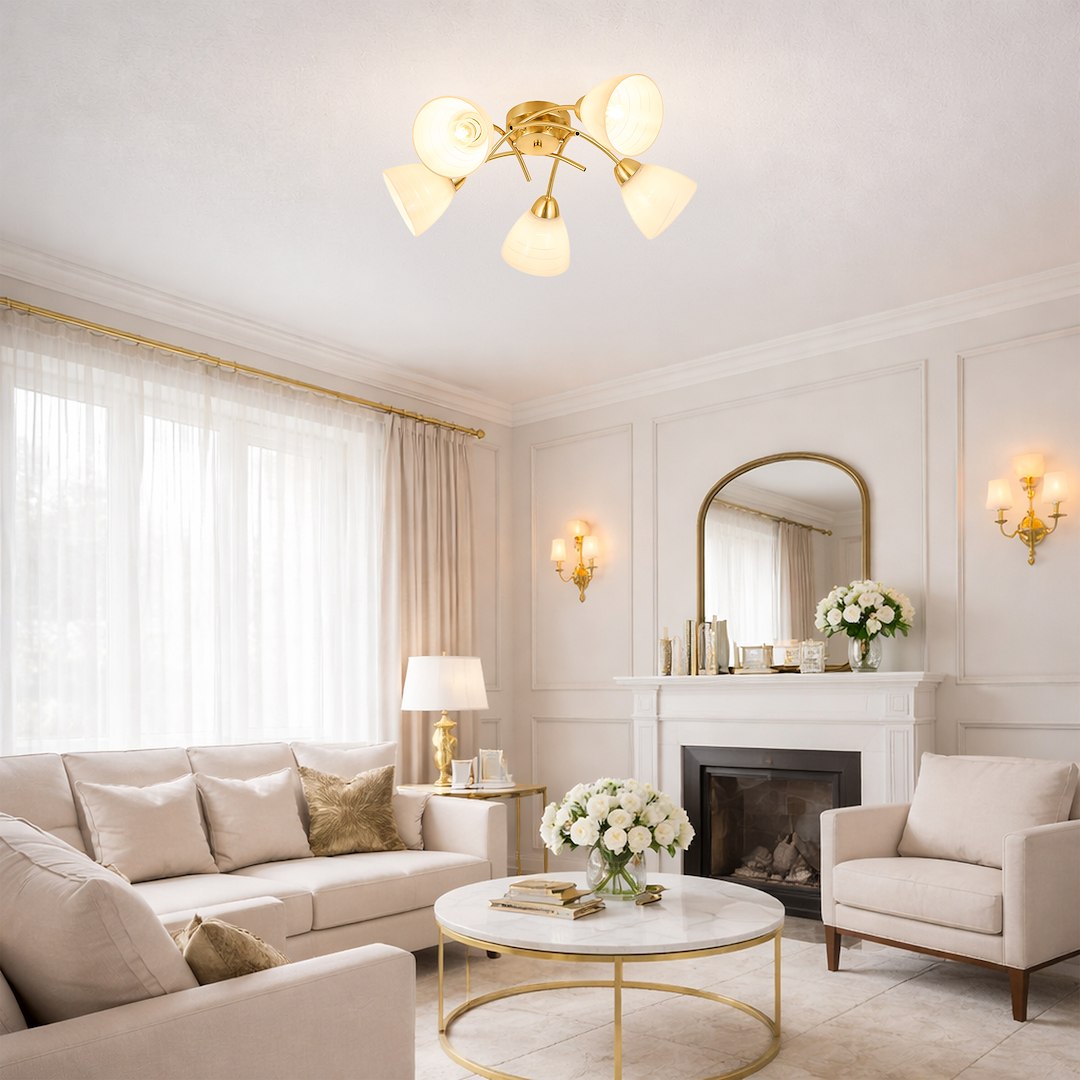 Ceiling Lamp CLARA GOLD 5xE27
