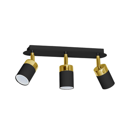 Ceiling Lamp Joker Black/Gold 3XGU10