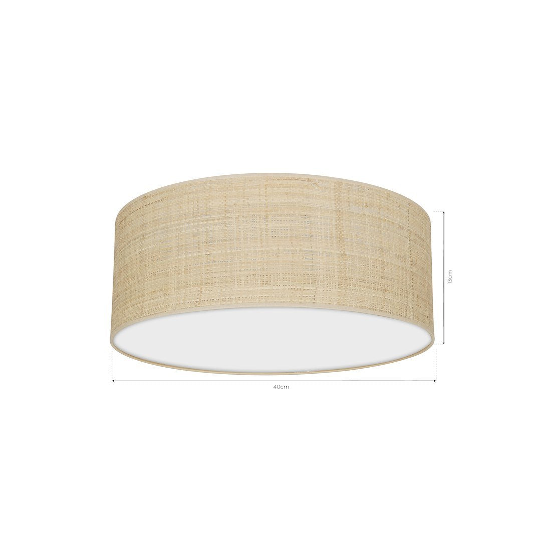 Ceiling Lamp Marshall White / Rattan 2XE27 40cm