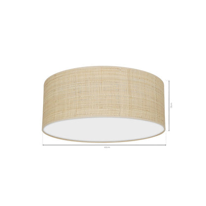 Ceiling Lamp Marshall White / Rattan 2XE27 40cm