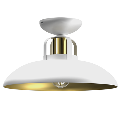 Ceiling Lamp Felix White/Gold 1XE27